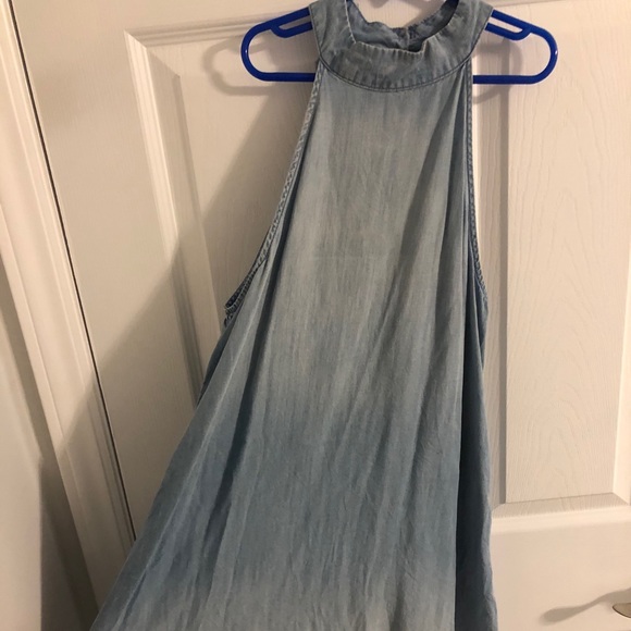 Anthropology Halter Jean Dress - Picture 1 of 3